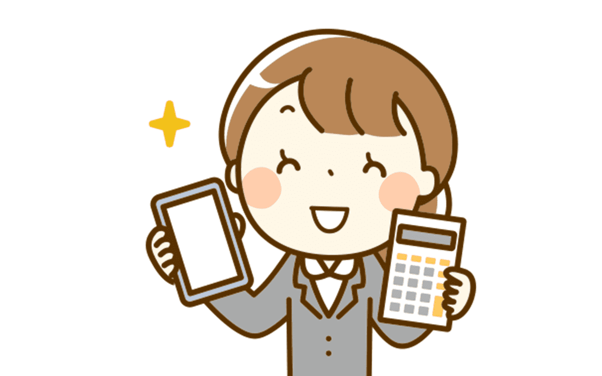 料金の説明をする女性のイラスト