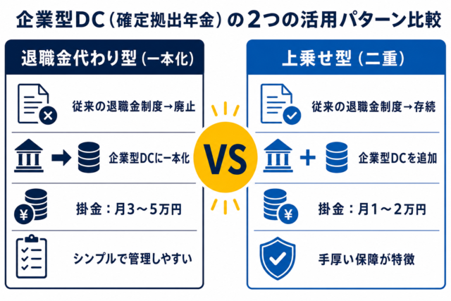 企業型DCの2つのパターン活用比較